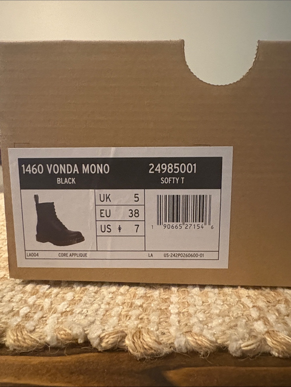 Dr. Martens Black Lace-Up Boots with Embroidered Rose Detail - Picture 2 of 4